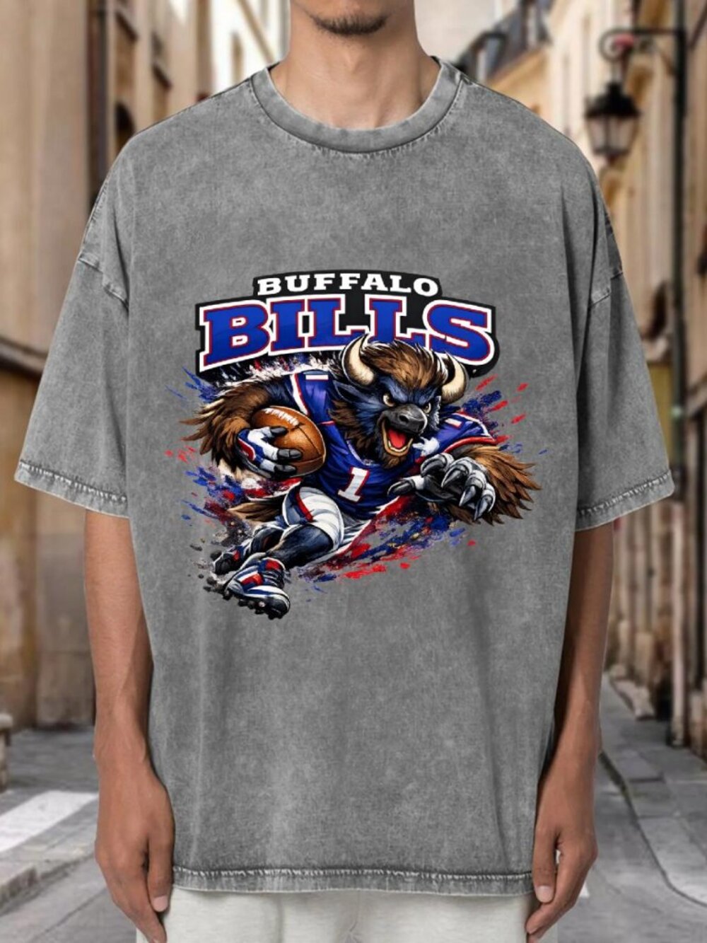 Buffalo Bills Mascot Football Streetwear T-shirt  FMEVFC4D4302